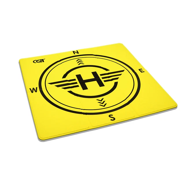 Hensych Tappetino Di Atterraggio Per Drone 43 Cm – Pieghevole A 2 Colori (Giallo/Grigio) Con Custodia Da Trasporto – Universale Per Mavic, Mini, Air, FPV