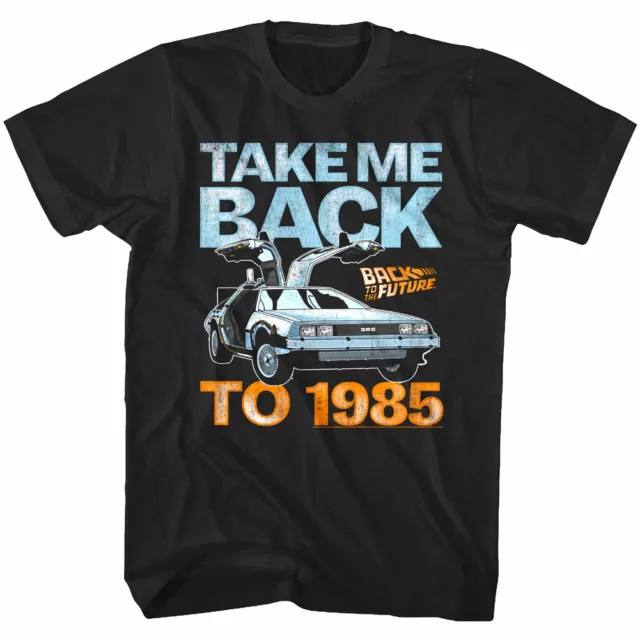 Camiseta OFICIAL Regreso al Futuro Llévame Regreso a 1985 para hombre DMC Delorean