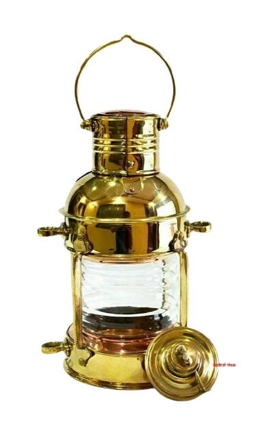 Lanterne Nautique En Laiton Navire Maritime Bateau Lumière Lampe À Huile...