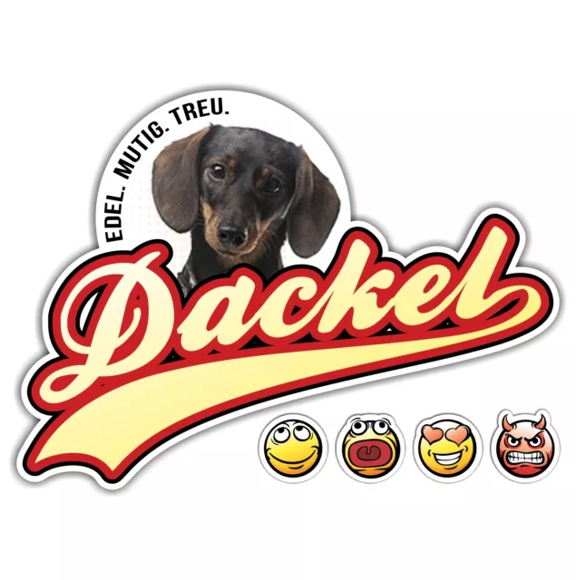 Auto Aufkleber DACKEL 1 - OLD SCHOOL SIVIWONDER Sticker DOG 50er Hund Teckel