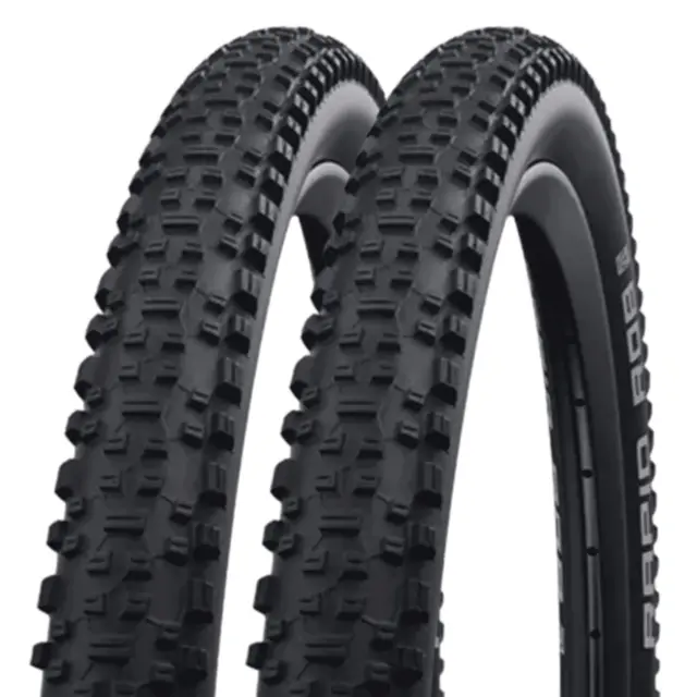 2x Schwalbe Rapid Rob MTB XC Tyres 27.5 x 2.25 (57-584) 650b Mountain Bike