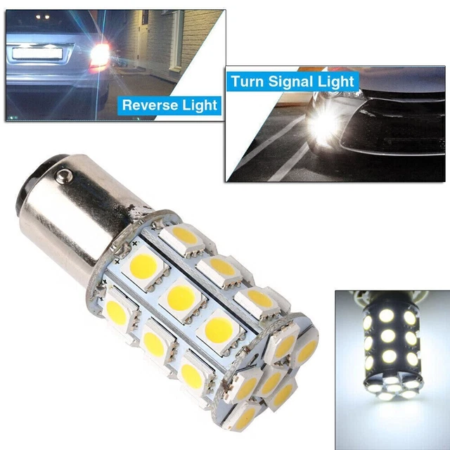 Durable LED Parts 1004 1076 1142 27-SMD BA15D 6000K White Cabin Marine
