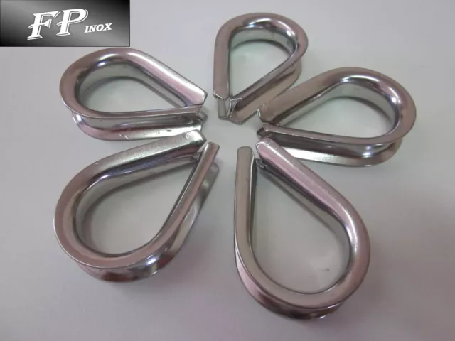 Cosse Coeur 8 mm ( Lot de 5 ) inox 316 - A4