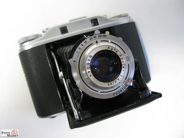 Agfa Isolette III 6x6 Klappkamera Objektiv Apotar 1:4,5/85 mm Entfernungsmesser 2