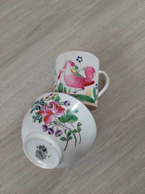 BOL et TASSE FAIENCE LUNÉVILLE