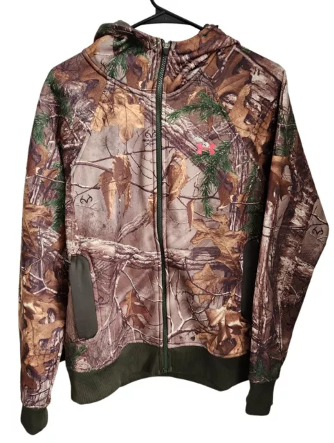 UNDER ARMOUR STORM CALIBER Realtree Camo HUNTING Hoodie JACKET