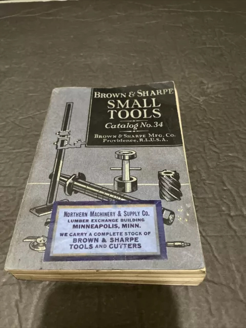 Brown & Sharpe Small Tools Catalog #34 1941 VINTAGE Tools Reference Book