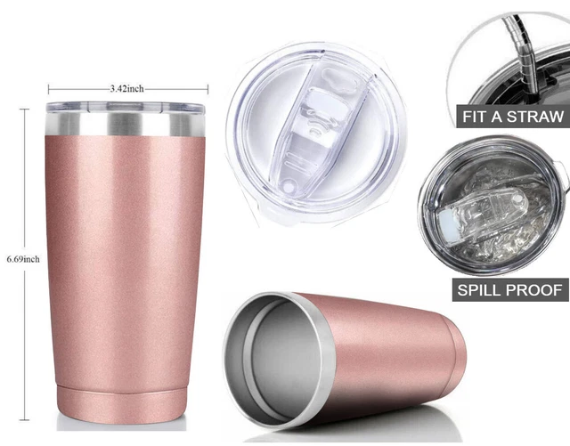 20oz Stainless Steel Tumbler Slider Lid Vacuum Insulated Travel Cup Coffee Mug 3