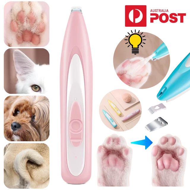 Electric Pet Feet Shaver Dog Cat Paw Trimmer Clipper Cordless Grooming Kit LED