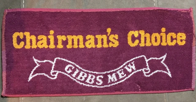 Vintage Beer Pub Towel Chairmans Choice Gibbs Mew 18 in X 8.5 in D1