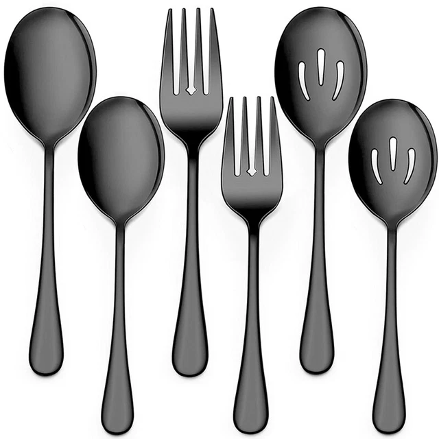 Servir Acero Inoxidable Buffet Catering Party Banquete Servir LöFfel Juego de Tenedores O8T2
