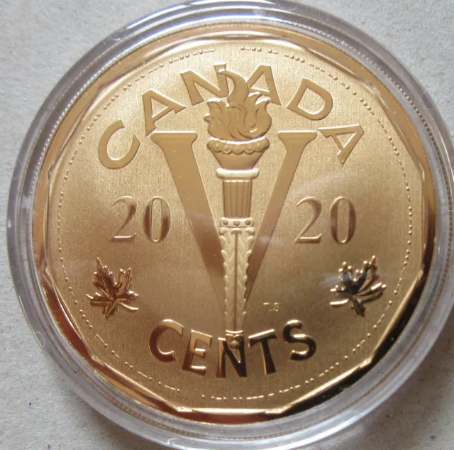 2020 Canada Bronze Big One Five Cents Victory Coin Mint UNC. RJ