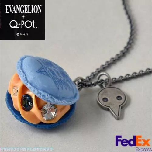 Evangelion x Q-pot Mark.06 Macaroon Necklace EVANGELION Accessory Japan FEDEX