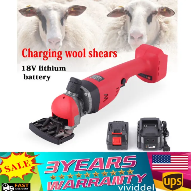 Cordless Sheep shears Machine Electric Clipper Shear Machine For Animal Goat US
