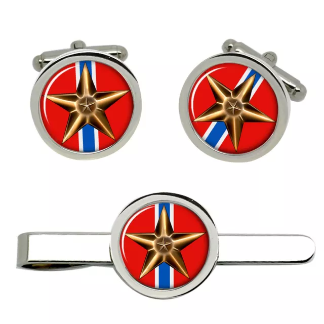 Bronze Star Medaille Manschettenknöpfe Und Krawatte Clip Set