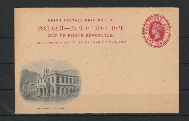Kap der guten Hoffnung Ganzsache Karte 1 P., Town House, ungebraucht