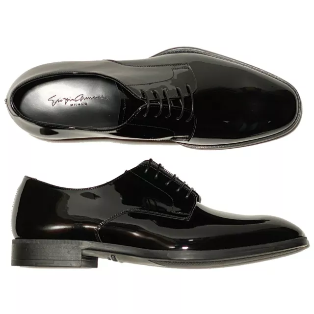 NEW Giorgio Armani ITALY Patent Leather Formal Dress Oxford Men's Tuxedo Shoes