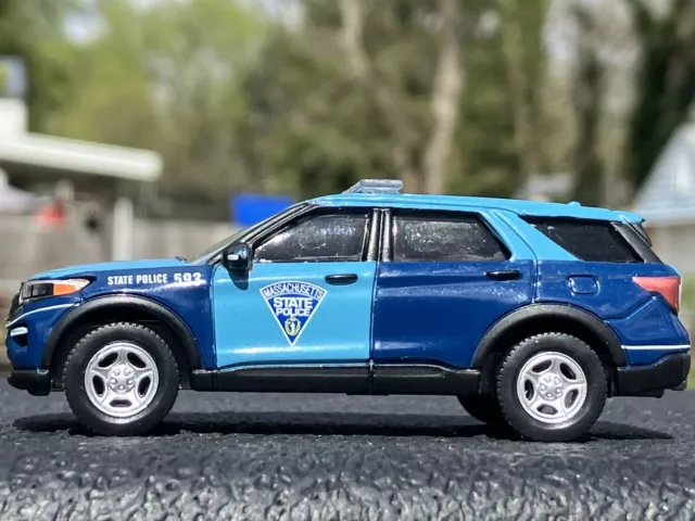 Greenlight 2020 Ford Explorer Massachusetts State Police Excellent 1/64 Diecast