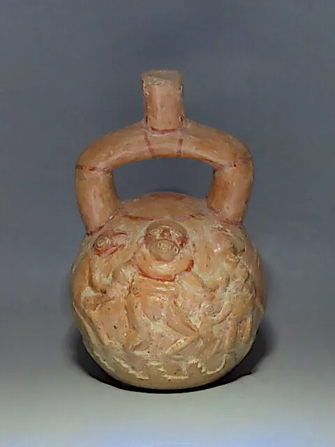 Keramik Gefäß TL Test Gefangener Opferszene Chavin Moche Nazca Inka Chancay Chim