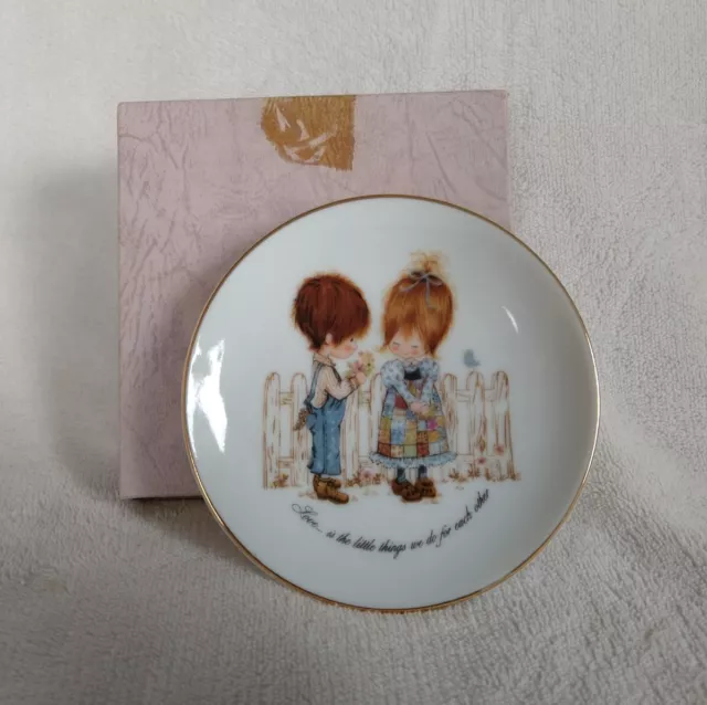 Lovely Vintage Petticoats & Pantaloons Mini 3" Porcelain Plate with Original Box