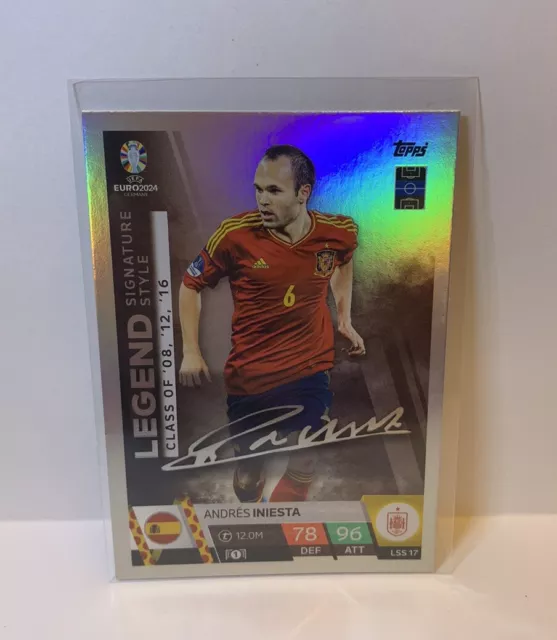 Topps Match Attax Euro 2024 Andres Iniesta Legend Signature Series Spain LSS17