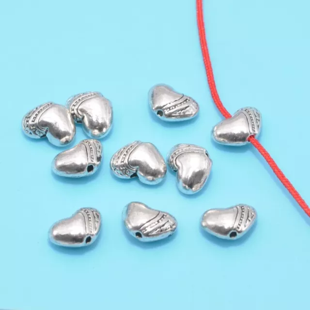 30 piezas Espaciador Corazón Tibetano Cuentas Sueltas Collar Pulsera Cuentas 7 mm