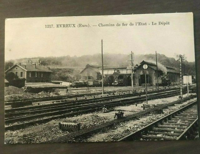 CPA 27 EVREUX - Pont du Chemin de Fer de l'Etat - le depôt