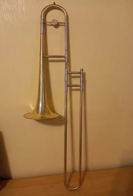 Trombone Tenor Wind Musical Instrument USSR Soviet Trombon Horn Vintage and Rare