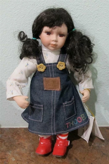 Duck House Heirloom Porcelain 11" Collectible Doll w Orig Tag~'CAIT'~Missing Hat