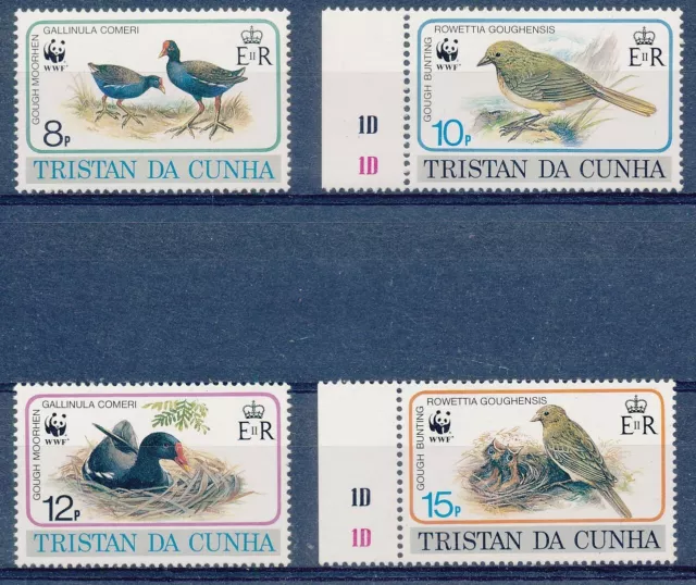 [BIN17998] Tristan da Cunha 1991 WWF - Birds good set very fine MNH stamps