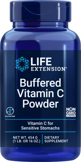 Life Extension Buffered Vitamin C Powder 454g, Sensitive Stomach, Immune Support