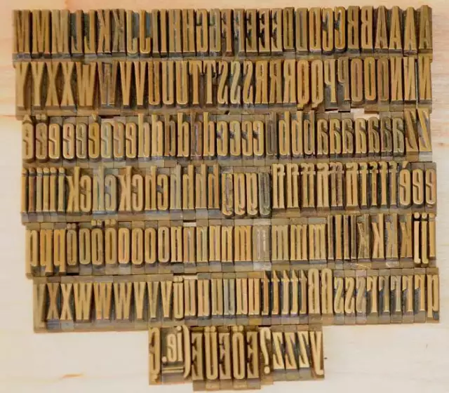 Bookbinding Brass Type 0.61" embossing gold finishing alphabet gilding reliure