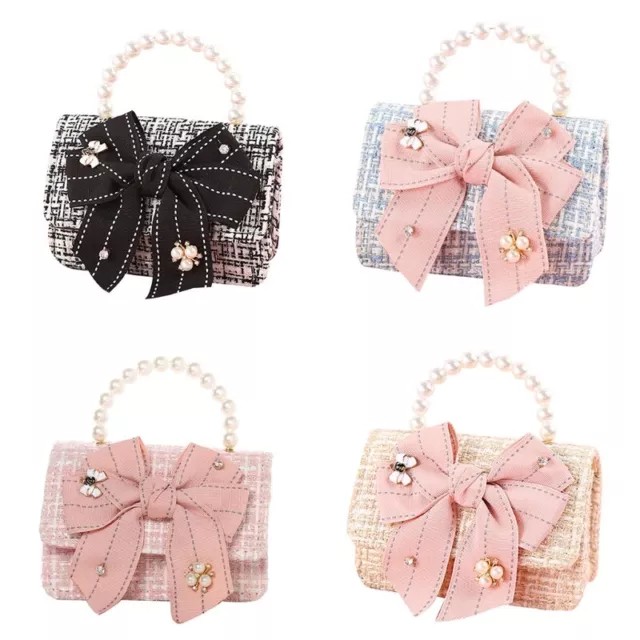 Korean Kids Purses and Handbags Mini Crossbody Cute Girls Faux Pearl Hand Bags