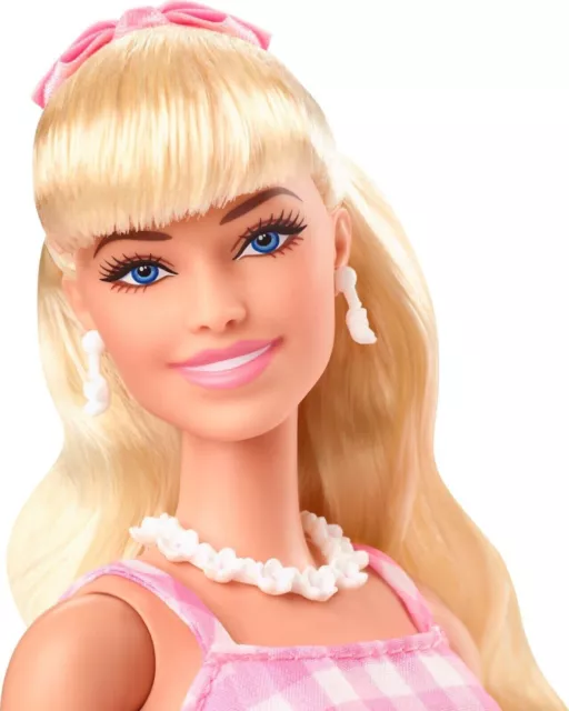 Barbie The Movie Margot Robbie as Barbie in Pink Look Gingham Collectible Doll
