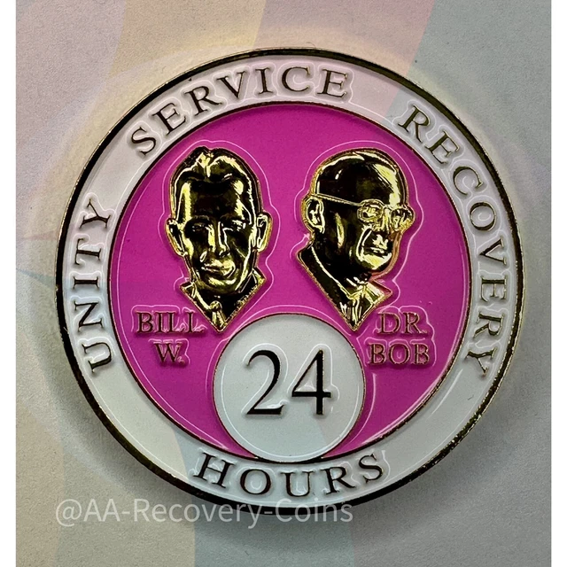 Sobriety Chip Necklace Alcoholics Anonymous (AA) Symbol Pendant In A Circle Of Crystals U2013 Sterling Silver Recovery Jewelry Aa Necklace For Women - Foto 12