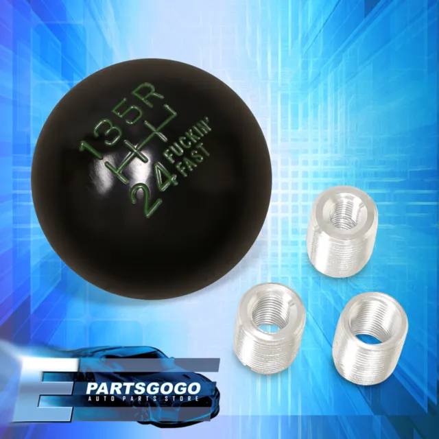 For Dodge 4OZ Light Weight Round Ball Type Hand 6-Speed Shift Knob Black Green