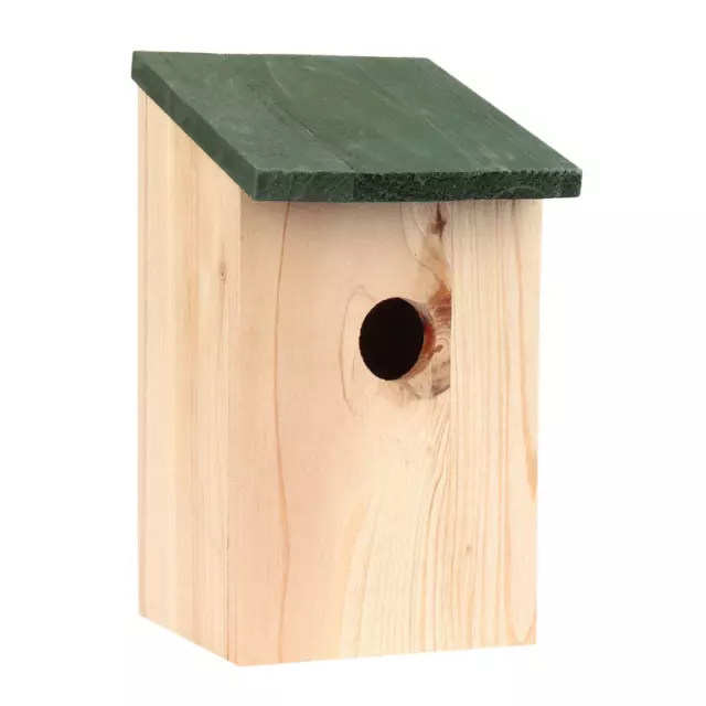 1 X Wooden Nesting Nest Box Garden Bird House Small Birds Blue Tit Robin Sparrow