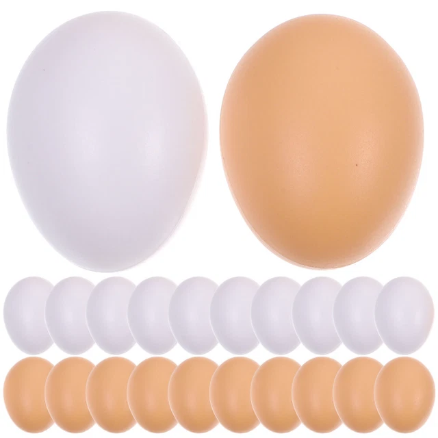 40 piezas Huevos Imitados Plástico Huevos Falsos Hacer Usted Mismo