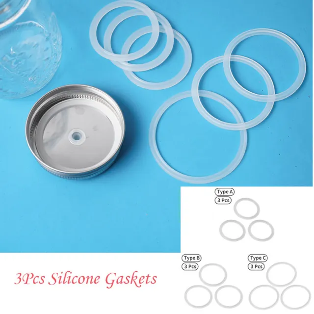 3Pcs Silicone Cup Sealing O-Rings Gaskets Vacuum Bottle Flask Cover Stopper Lids
