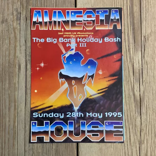 Amnesia House Rave Flyer. May 28th 1995.