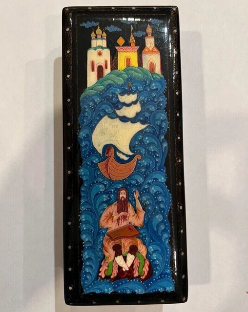 Russian Lacquer Box Vintage Authentic Signed! 