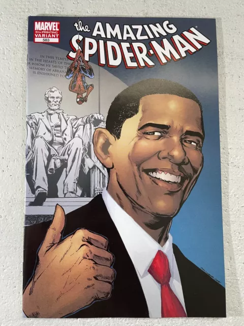Amazing Spider-Man #583 (2009) 5th Print, Obama Variant, NM or better