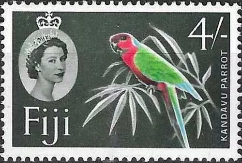 Timbre Oiseaux Perroquet Fidji 166aa * (70553EH)