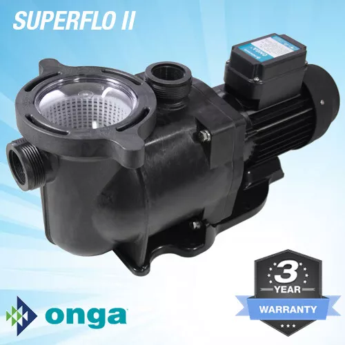 Onga SuperFlo 1500 2.0HP Pool Pump. 3Y Warranty