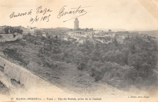 Cpa Maroc Taza View Of The Mellah Taken From Casbah