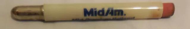1 MidAm National bank & Trust Co Bullet pencil Member FDIC Mid Am Vintage