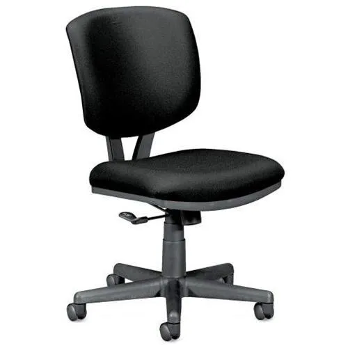 Hon Volt 5701 Basic Swivel Task Chair - Polyester Black Seat - Back - Black