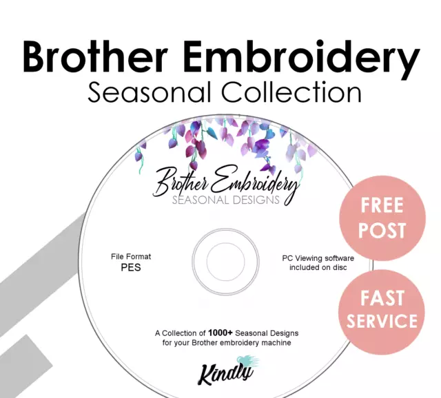 1000+ Seasonal Brother Embroidery Design Collection +Viewing Software PES