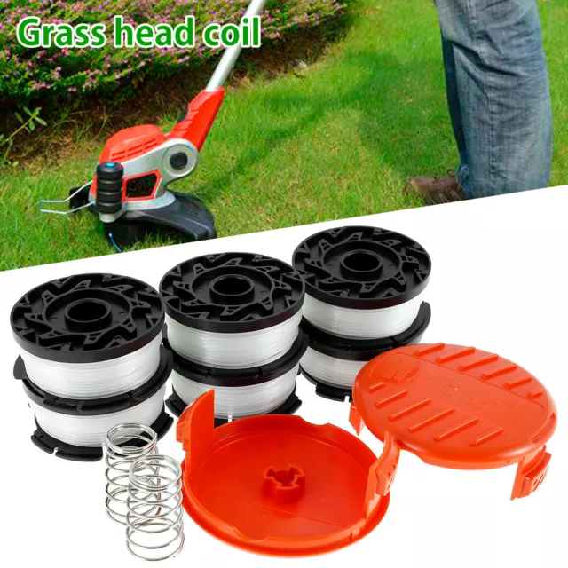 6Pcs String Trimmer Spools Easy Install Durable Auto Feed System ⚽