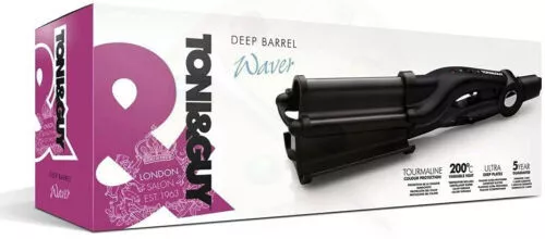 Toni & Guy Glamour Deep Waver, Turmalin Farbschutz 200C Hitze, schwarz